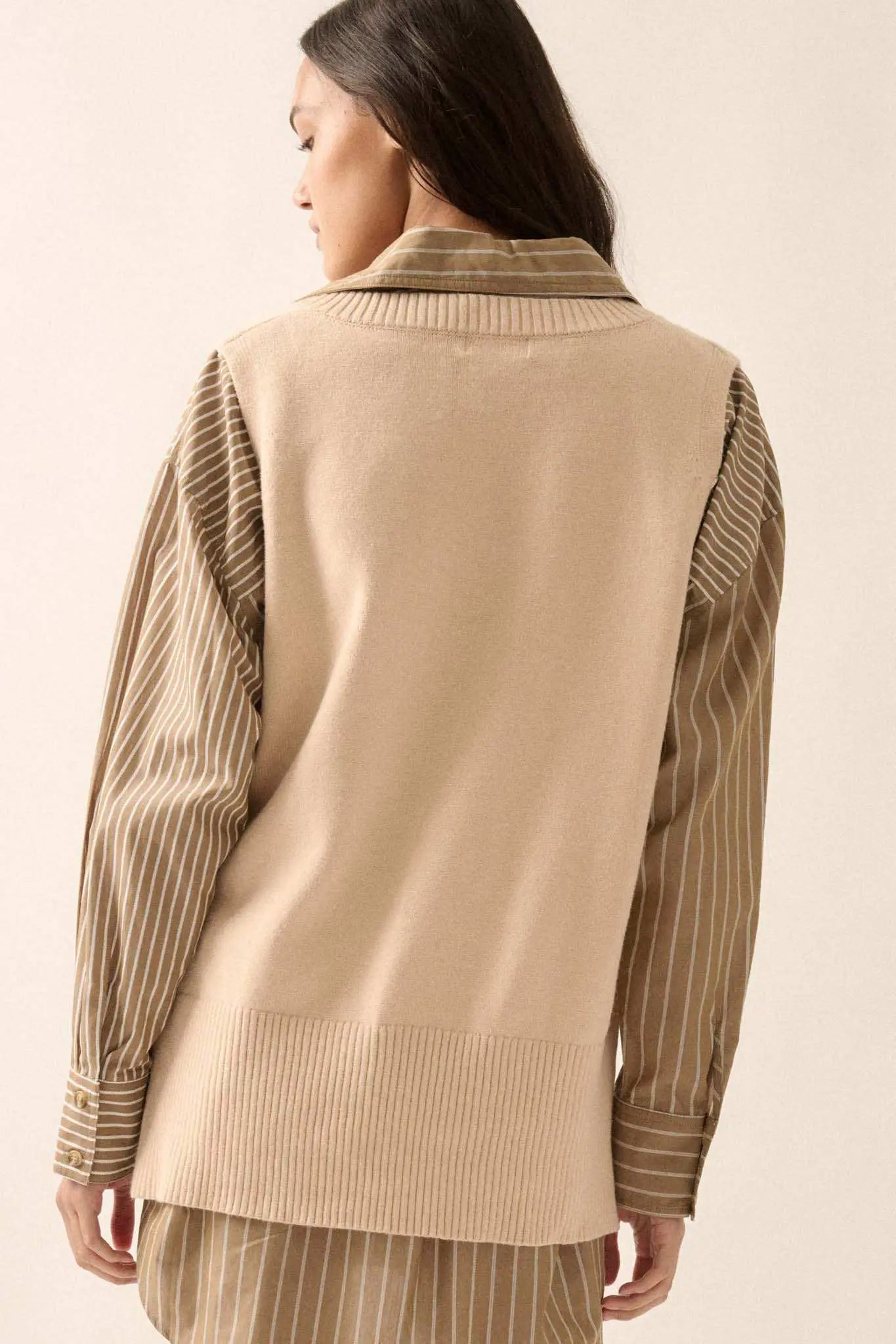 Book Smarts Side-Button V-Neck Sweater Vest