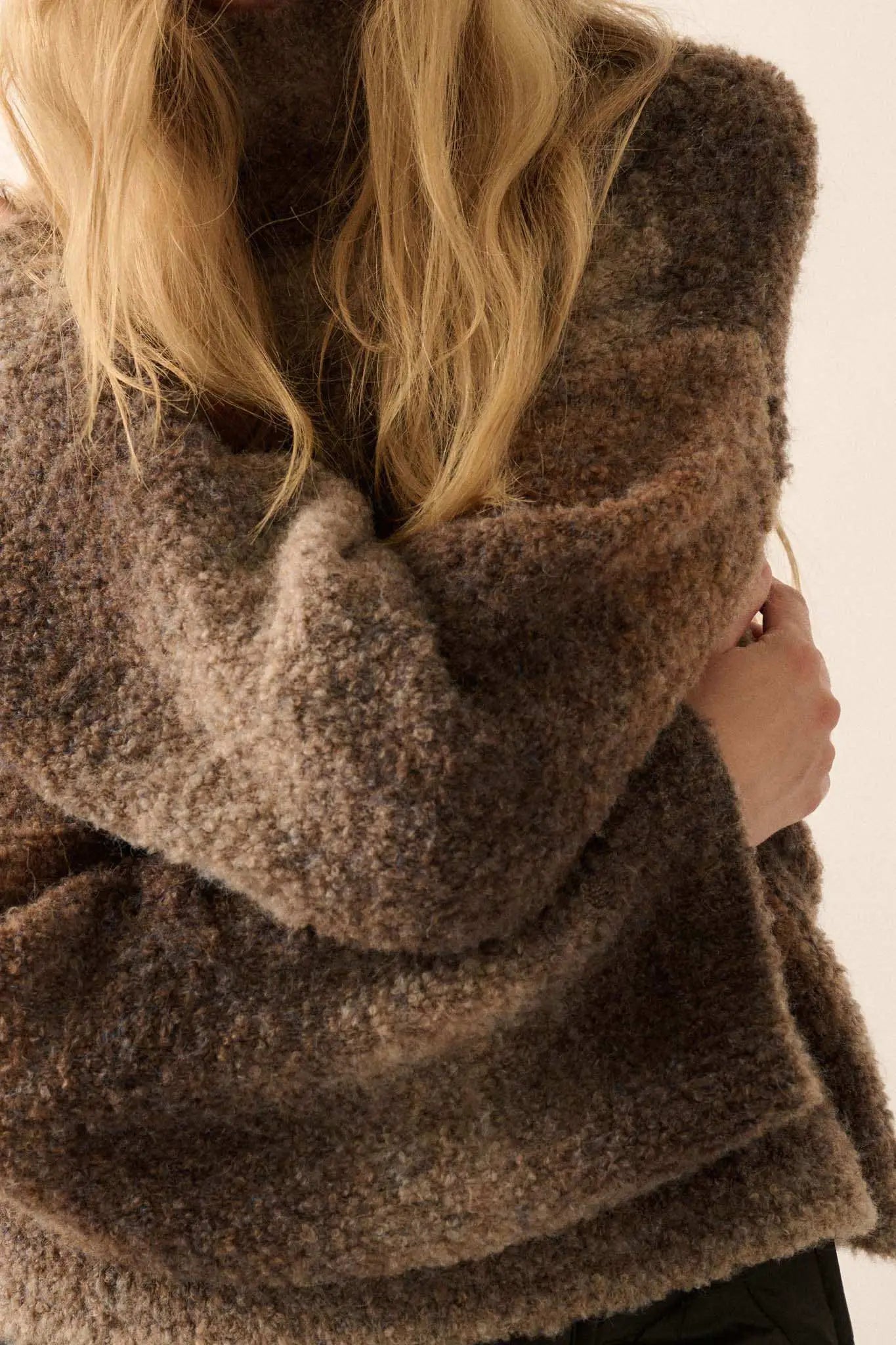 Hue Knew Ombre Knit Mock-Neck Sweater