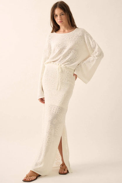 Flower Hour Floral Jacquard Knit Sweater