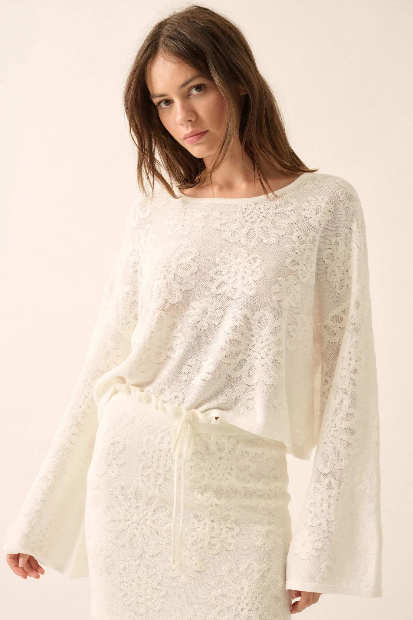 Flower Hour Floral Jacquard Knit Sweater