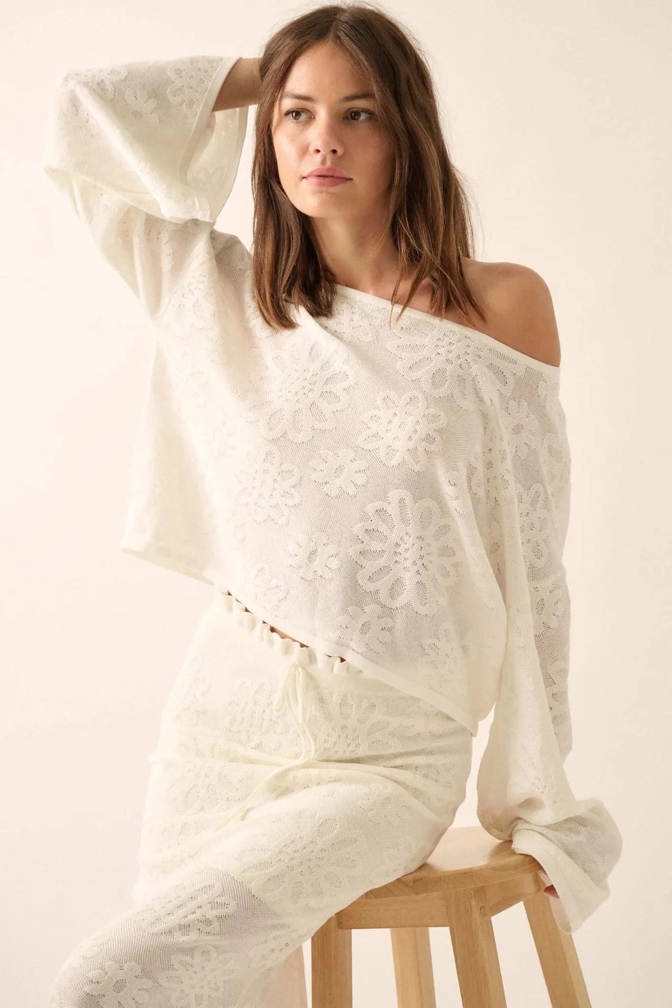 Flower Hour Floral Jacquard Knit Sweater