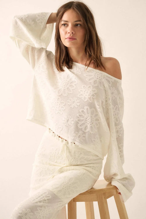 Flower Hour Floral Jacquard Knit Sweater