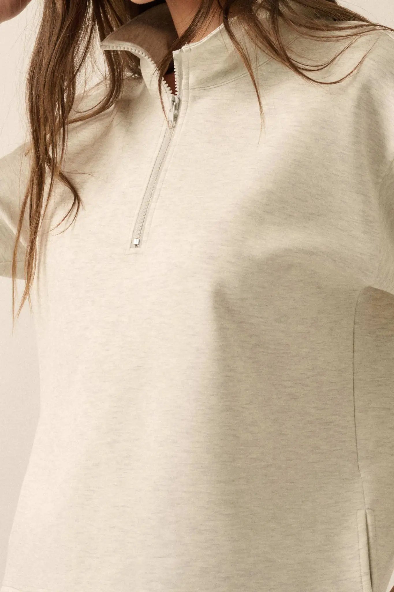 Premium Scuba Quarter-Zip Polo Top