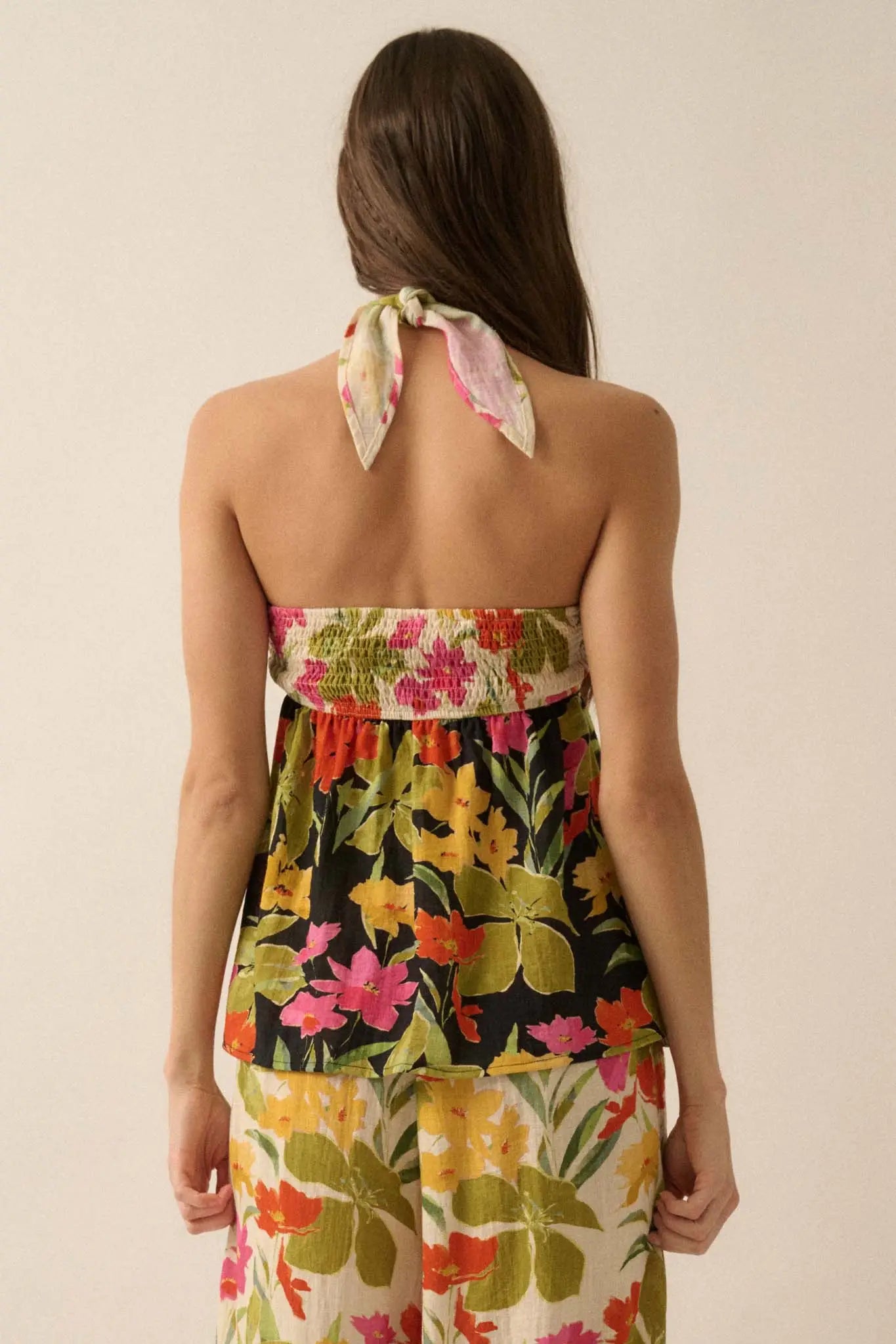 Aloha Again Tropical Floral Split-Front Tunic Top