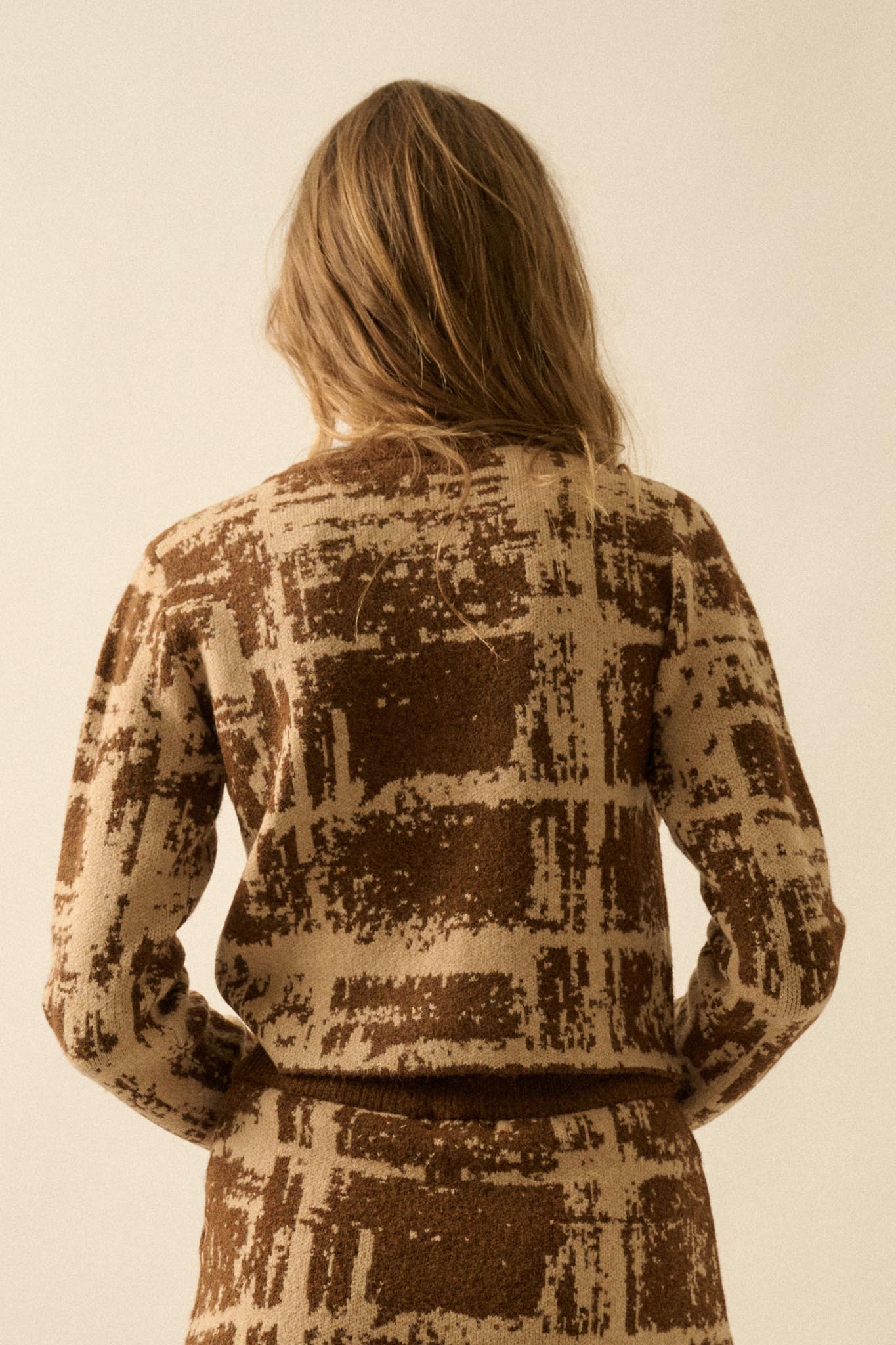 Fair and Square Plaid Jacquard-Knit Cardigan