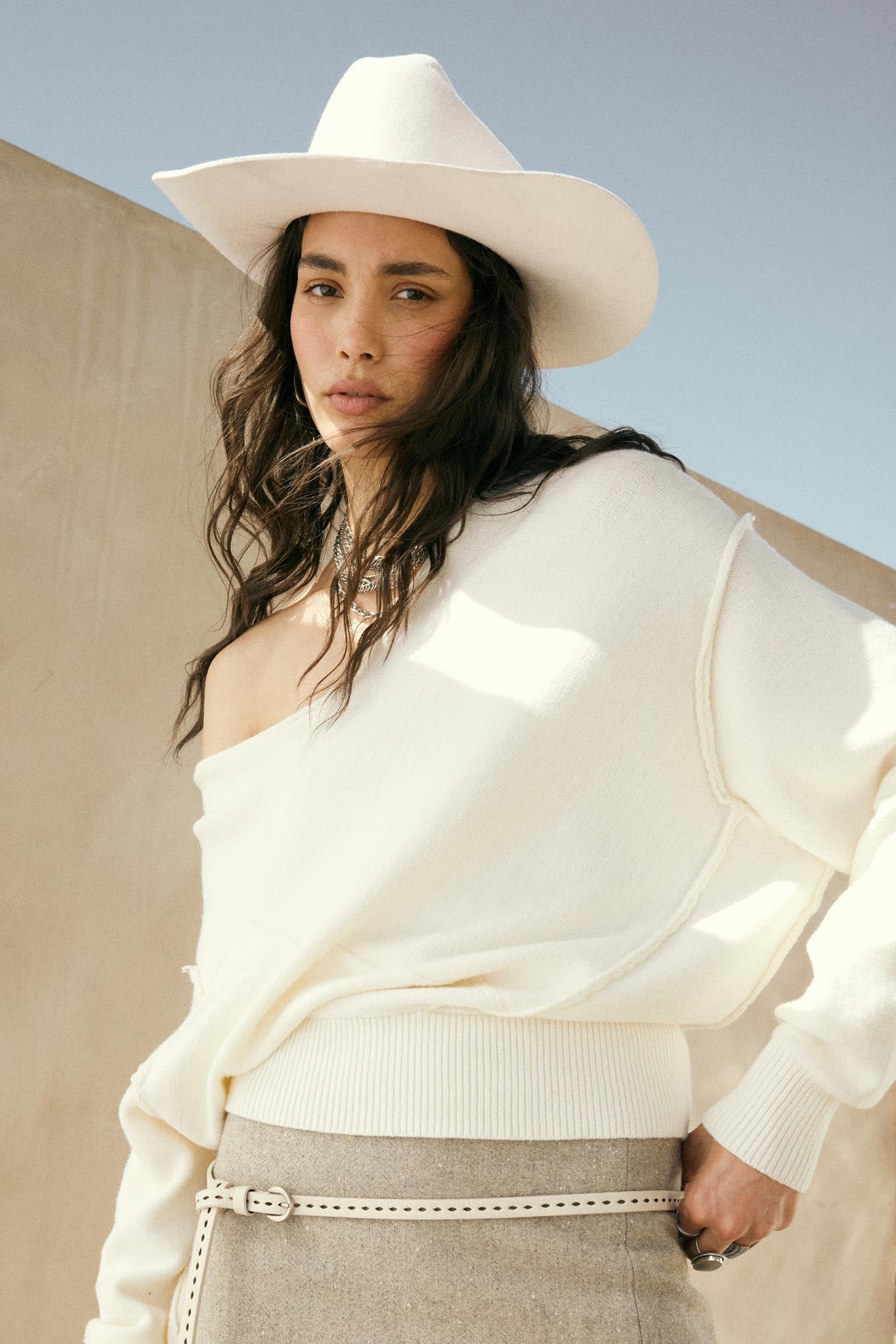 A Cute Angle Asymmetrical Exposed-Seam Sweater