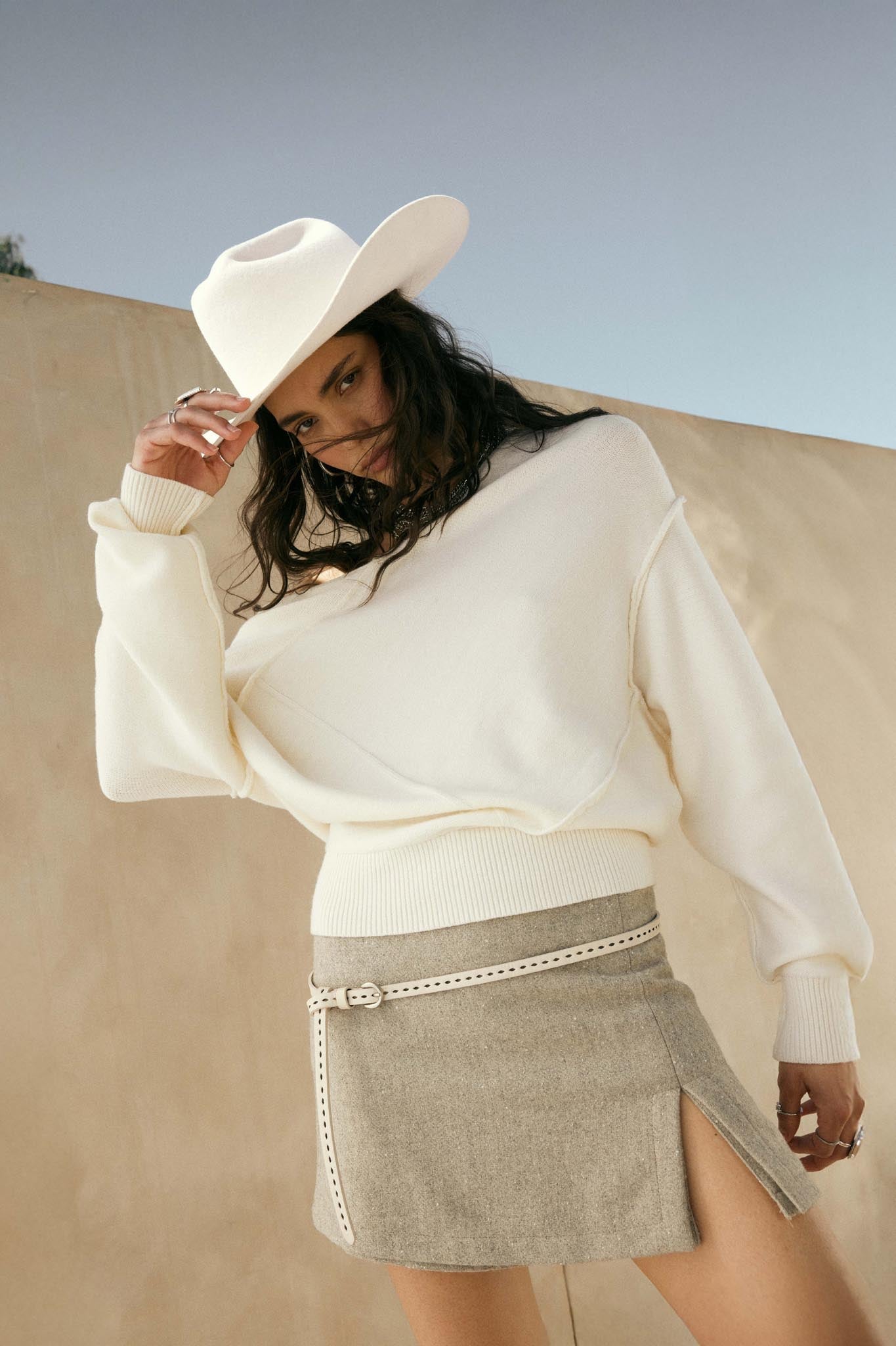 A Cute Angle Asymmetrical Exposed-Seam Sweater