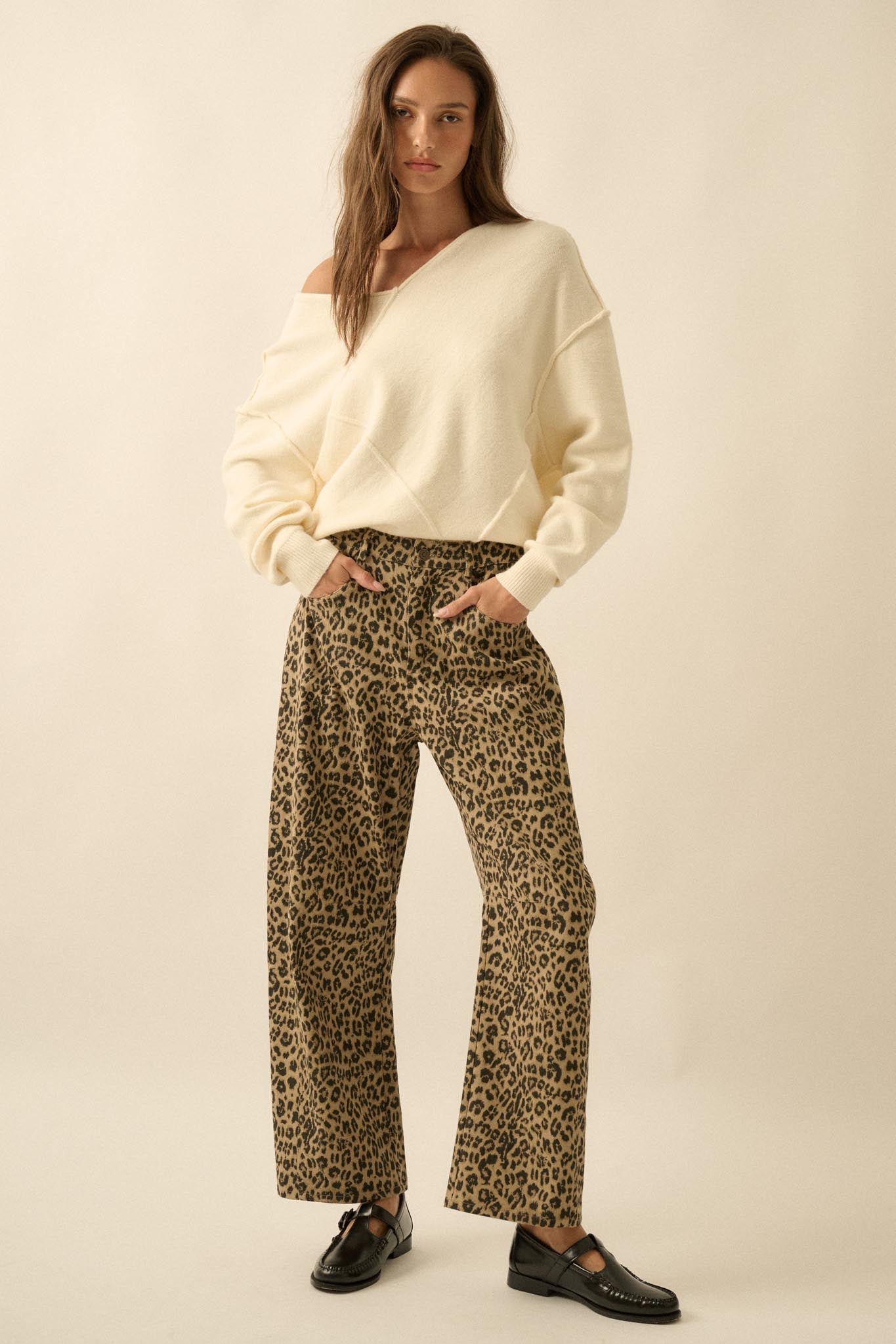 A Cute Angle Asymmetrical Exposed-Seam Sweater