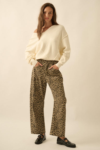 A Cute Angle Asymmetrical Exposed-Seam Sweater
