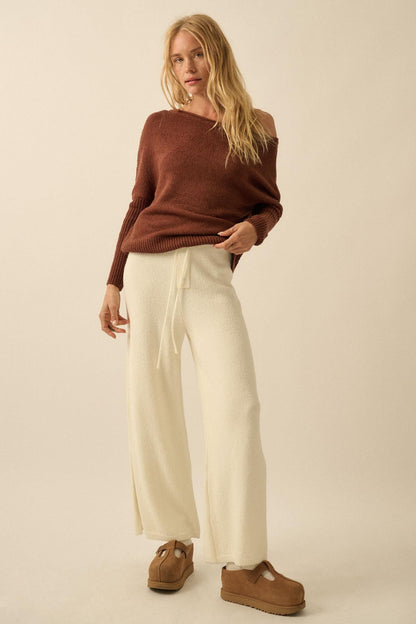 Promise the Label Textured One-Shoulder Sweater