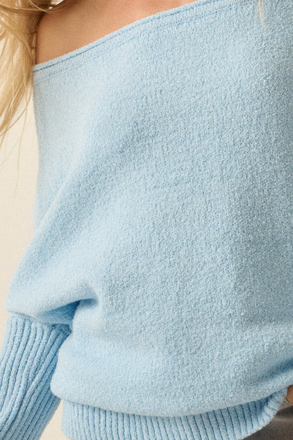Promise the Label Textured One-Shoulder Sweater
