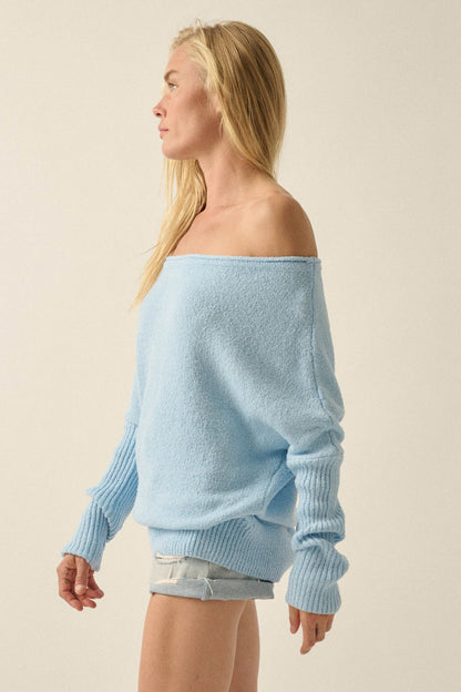 Promise the Label Textured One-Shoulder Sweater
