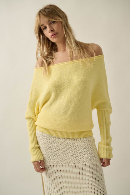 Promise the Label Textured One-Shoulder Sweater