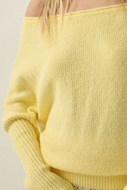 Promise the Label Textured One-Shoulder Sweater