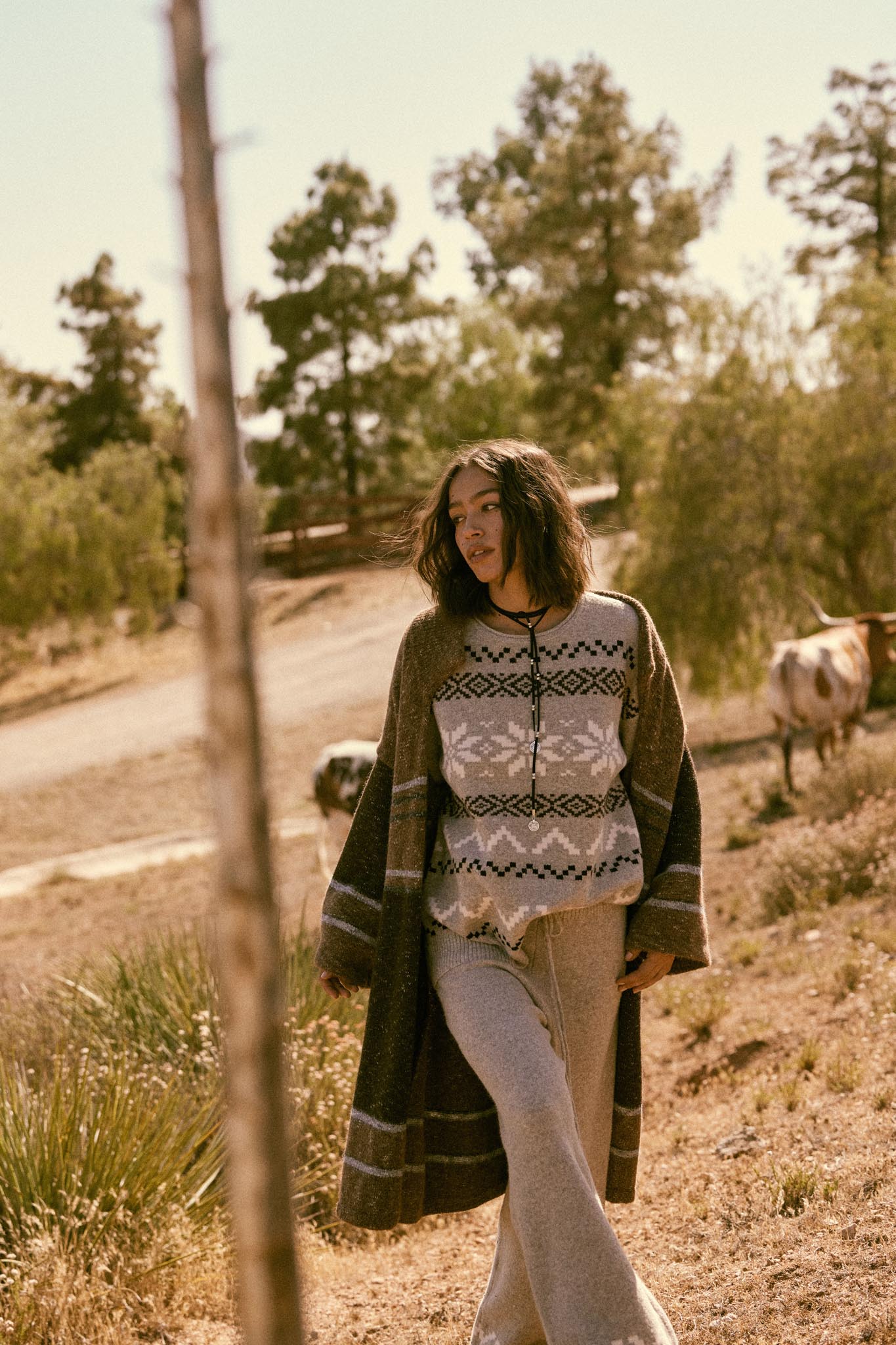Snowy Peaks Oversize Alpine-Knit Sweater