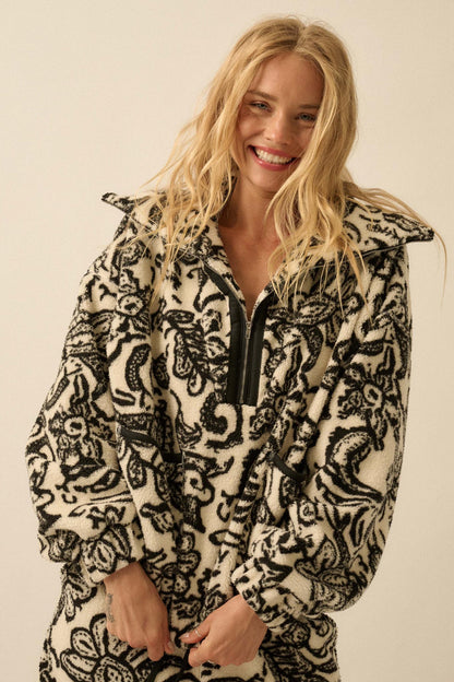 Dream World Paisley Fleece Half-Zip Pullover