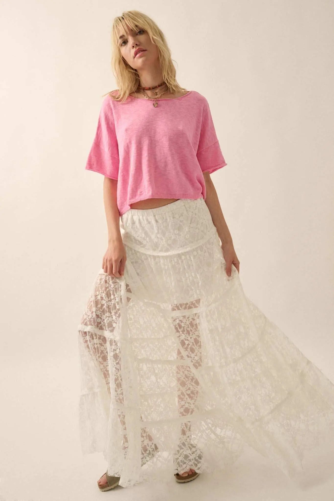 Breathing Room Slub Knit Short-Sleeve Sweater