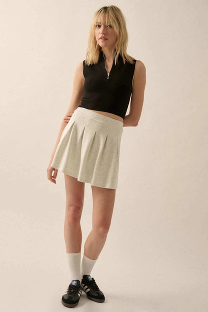 Quiet Strength Half-Zip Cropped Mock-Neck Tank Top