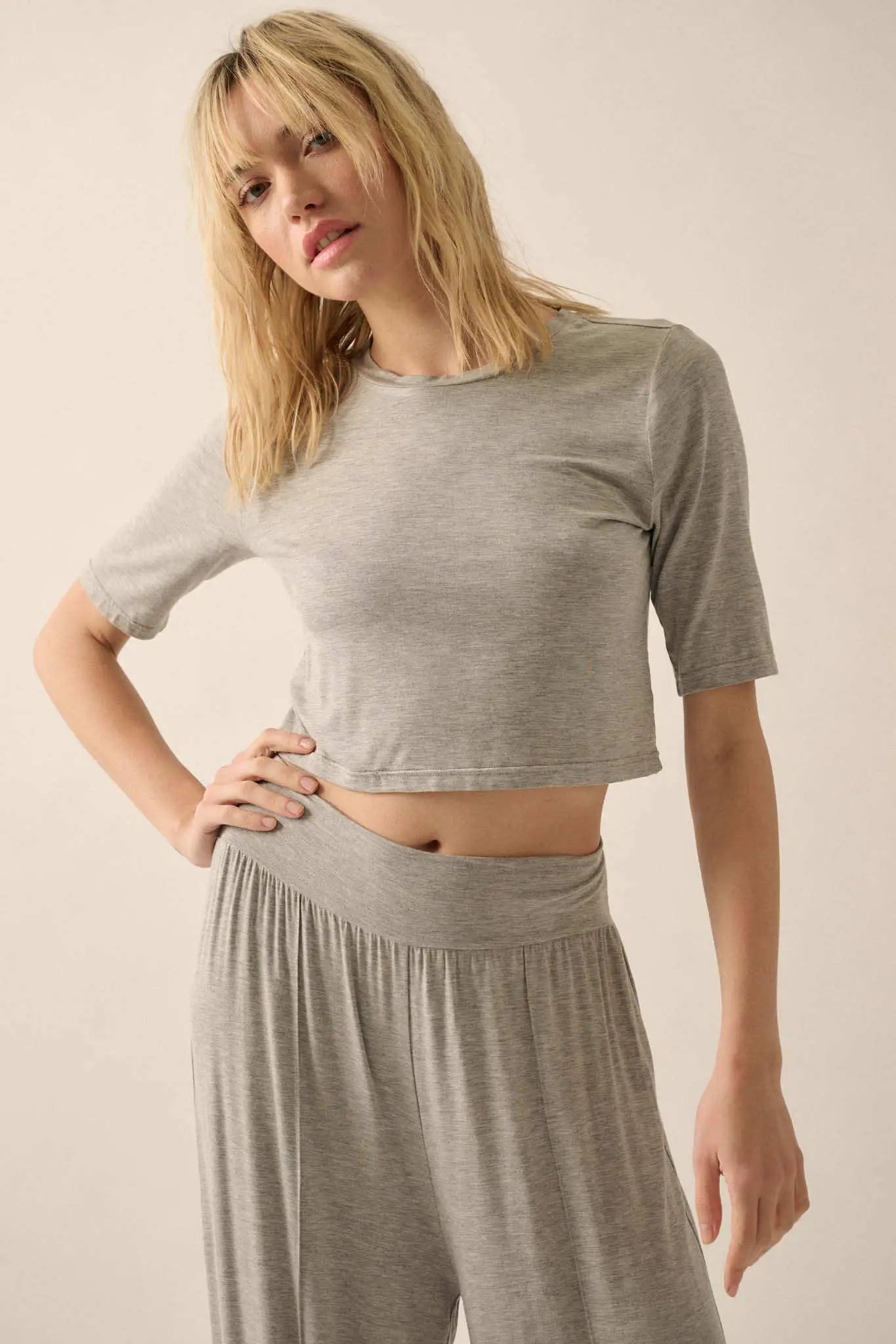 Essential Trends Modal Jersey Cropped Tee