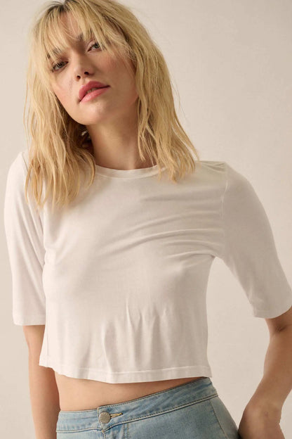 Essential Trends Modal Jersey Cropped Tee