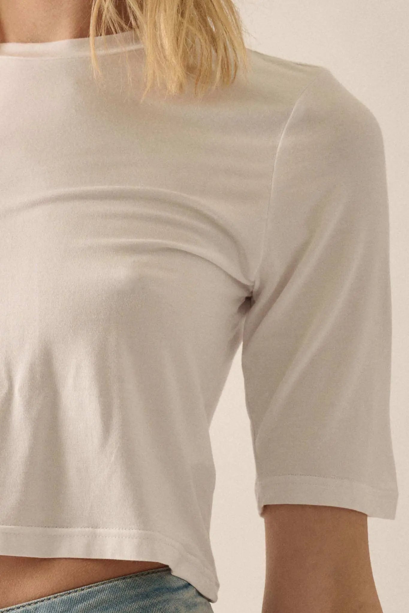 Essential Trends Modal Jersey Cropped Tee