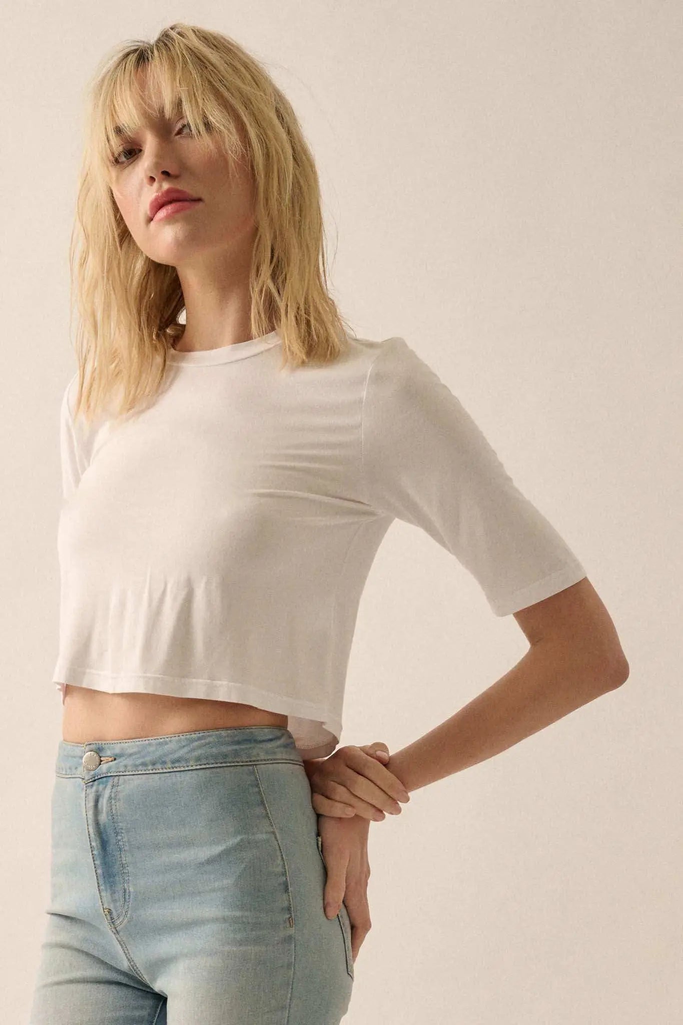 Essential Trends Modal Jersey Cropped Tee