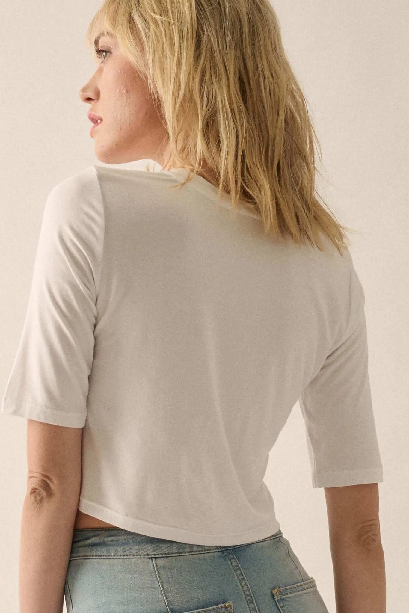 Essential Trends Modal Jersey Cropped Tee