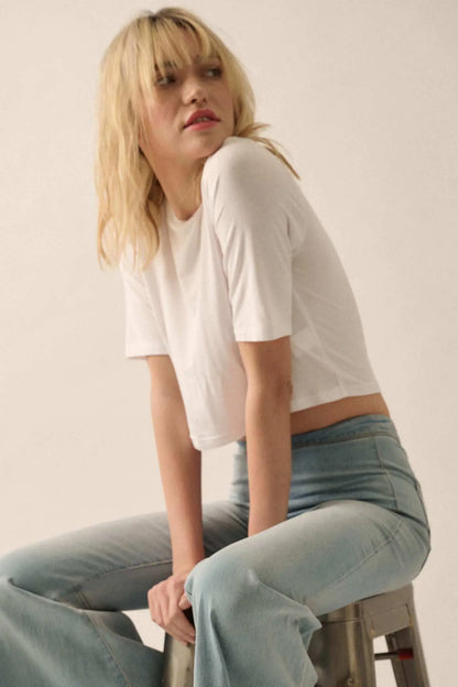 Essential Trends Modal Jersey Cropped Tee