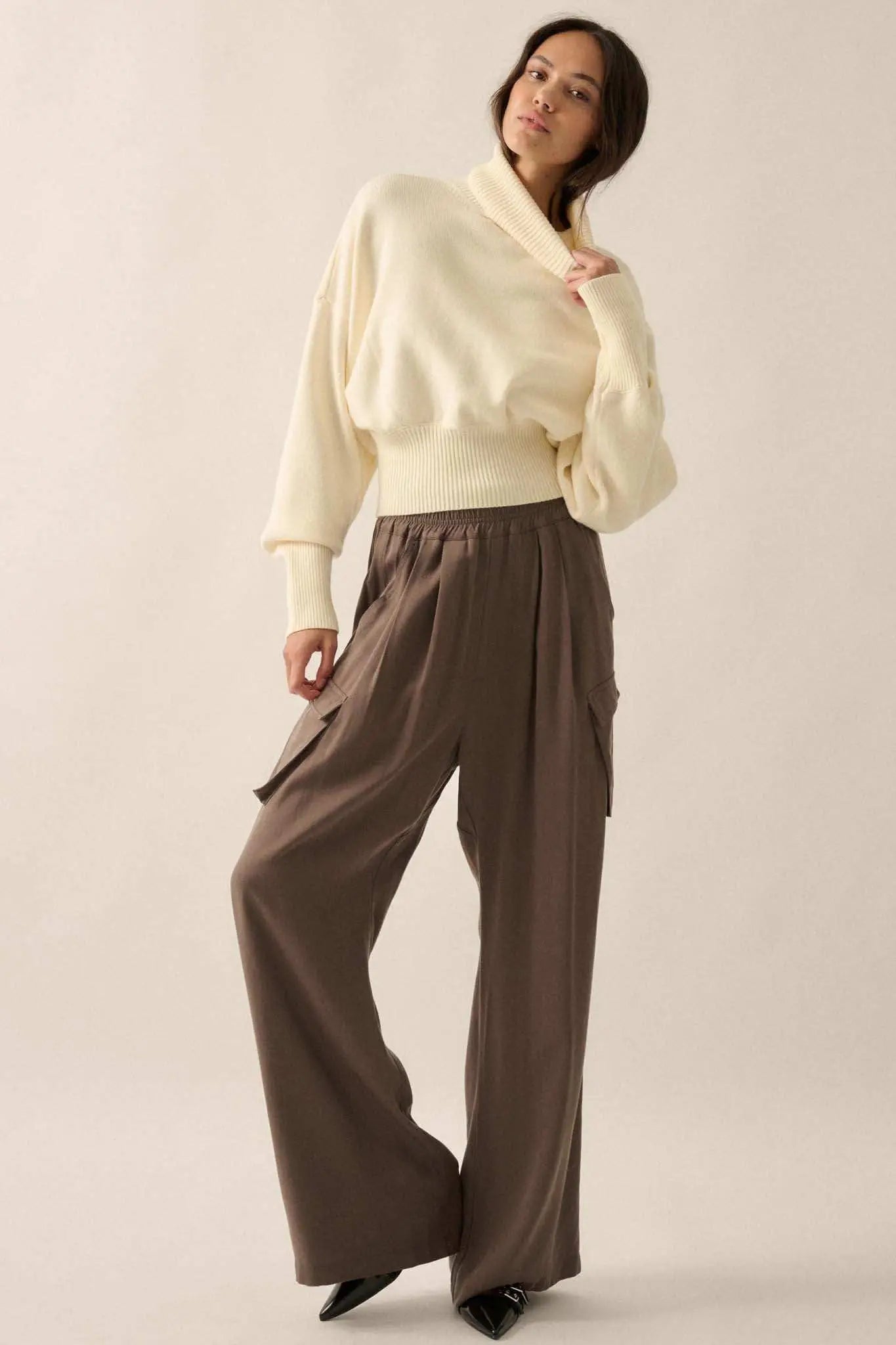 Now or Never Banded Turtleneck Sweater