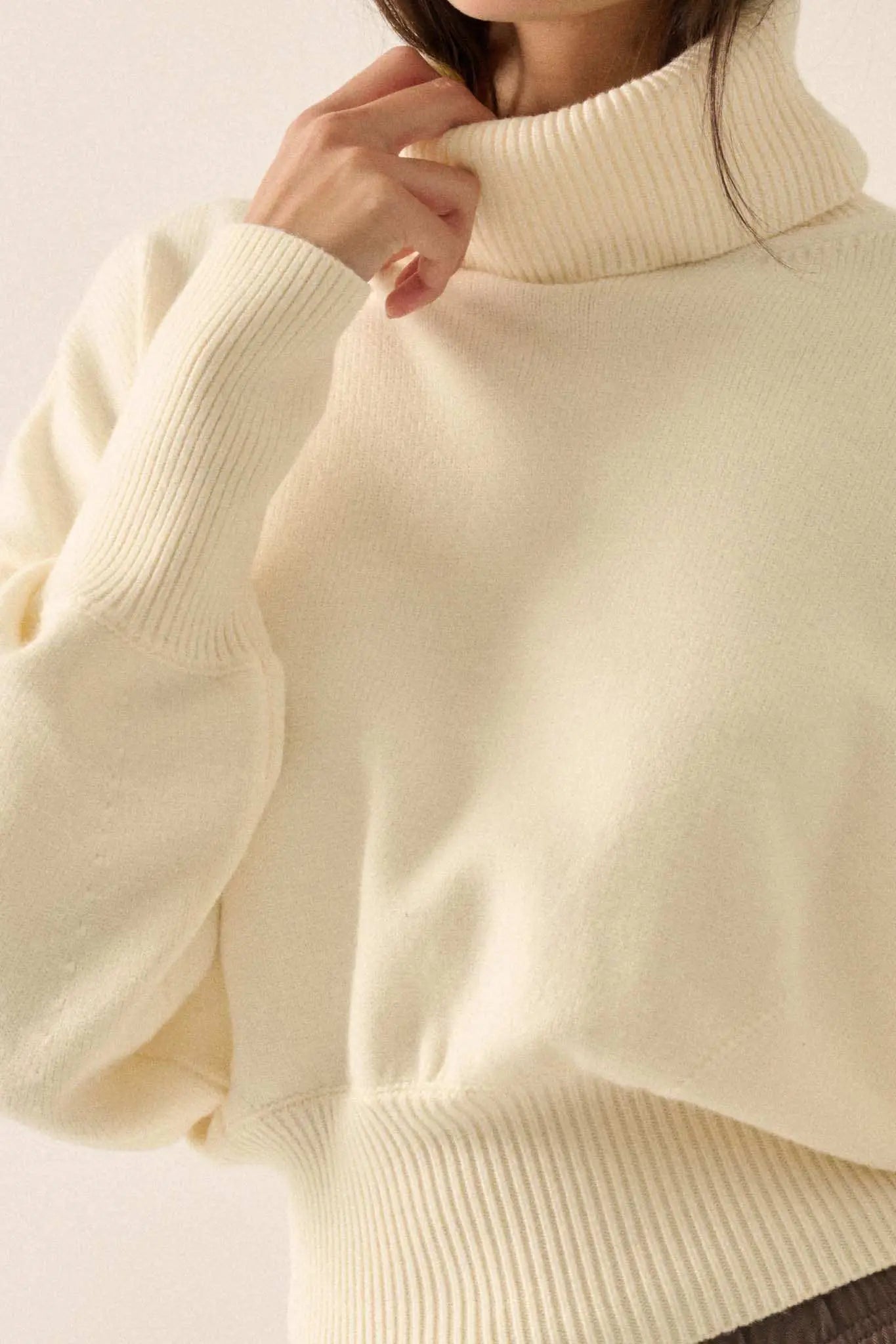 Now or Never Banded Turtleneck Sweater
