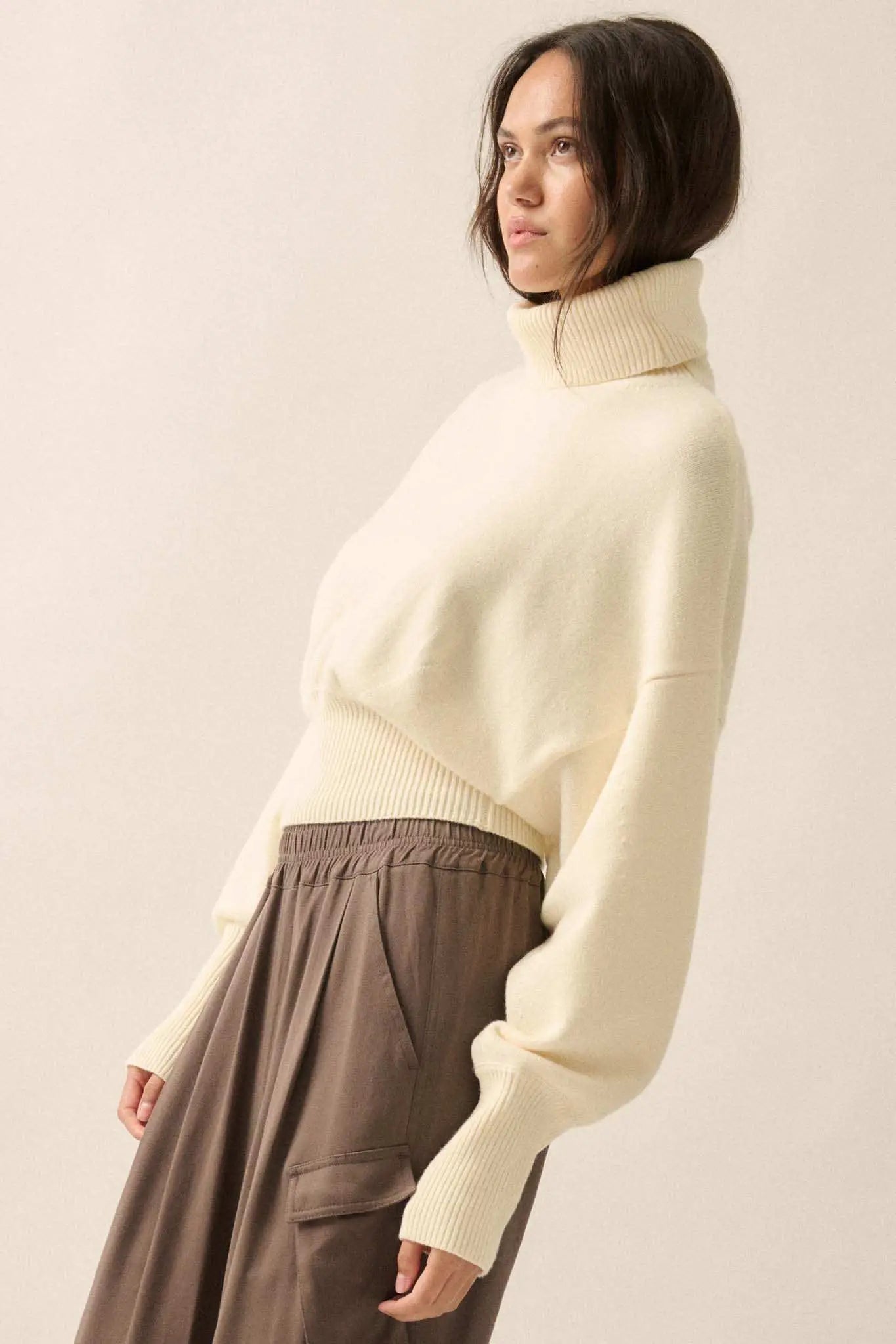 Now or Never Banded Turtleneck Sweater