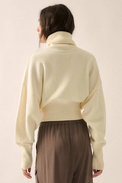 Now or Never Banded Turtleneck Sweater