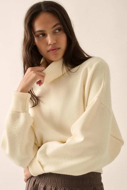 Now or Never Banded Turtleneck Sweater