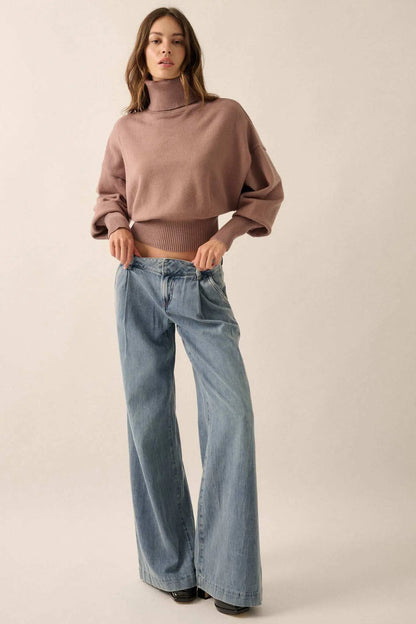 Now or Never Banded Turtleneck Sweater