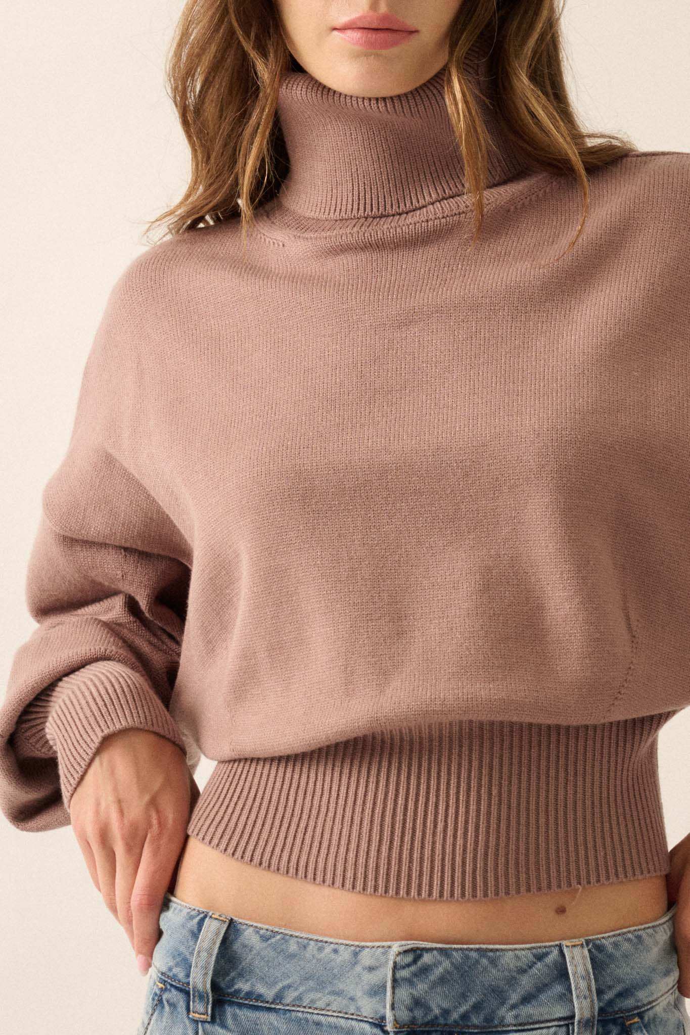 Now or Never Banded Turtleneck Sweater