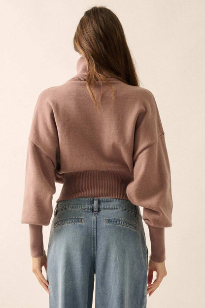 Now or Never Banded Turtleneck Sweater