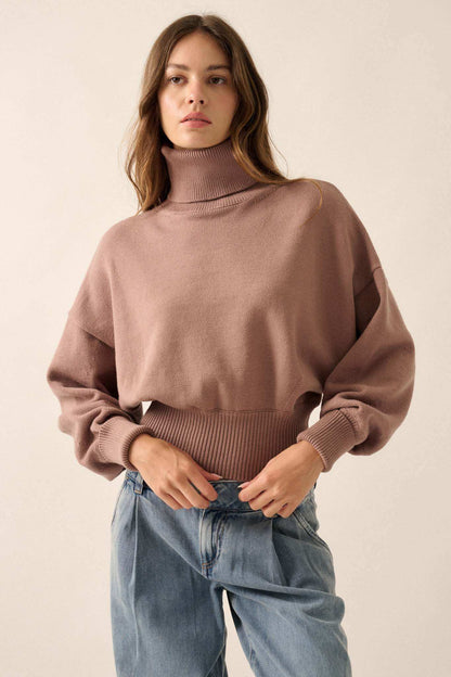 Now or Never Banded Turtleneck Sweater