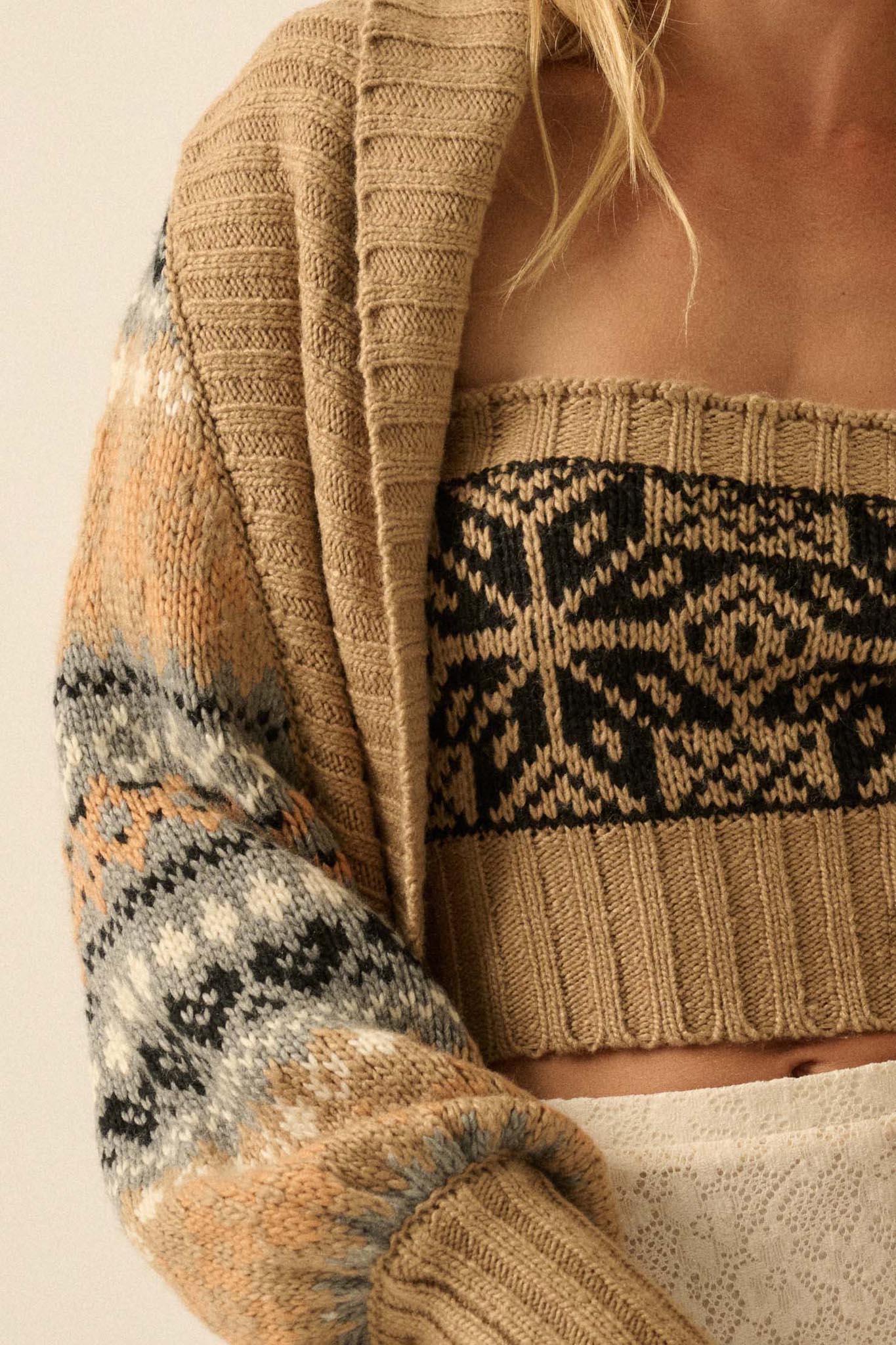Après Chic Alpine-Knit Shrug and Tube Top Set