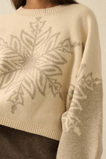 Snow What Snowflake Jacquard-Knit Dolman Sweater