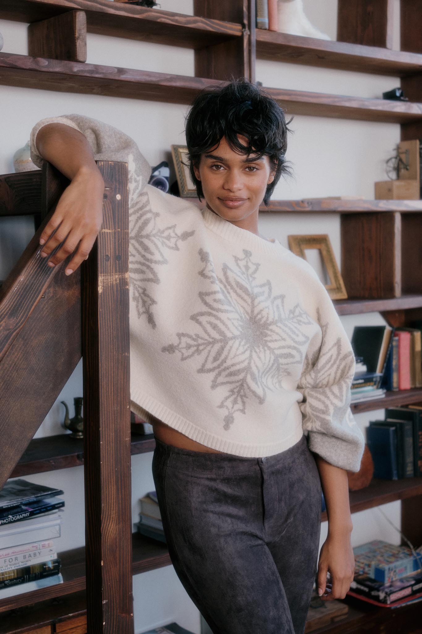 Snow What Snowflake Jacquard-Knit Dolman Sweater