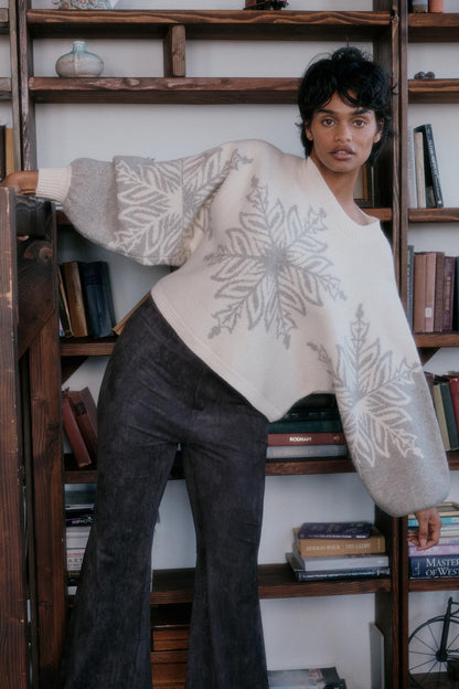 Snow What Snowflake Jacquard-Knit Dolman Sweater