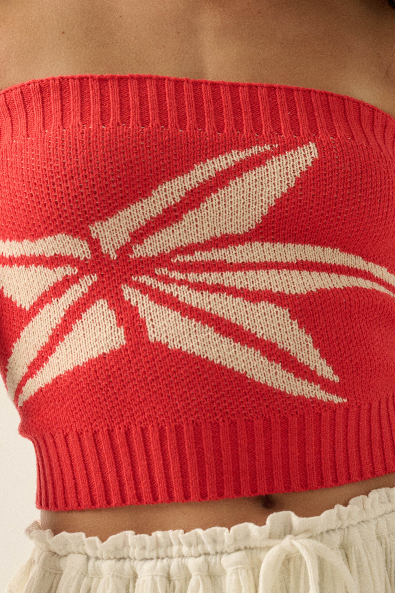 Brightest Star Jacquard Knit Bandeau Tube Top