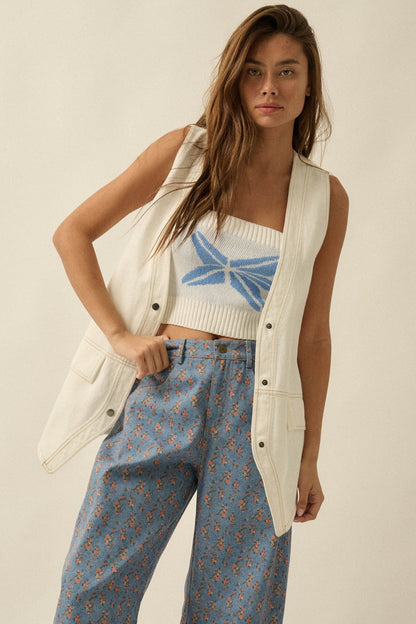 Brightest Star Jacquard Knit Bandeau Tube Top