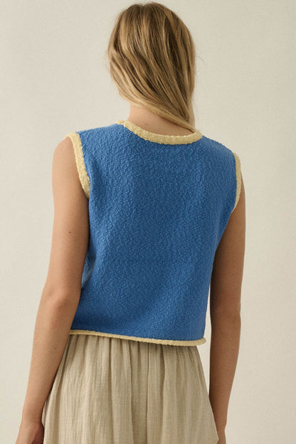 Shell Yeah Textured Jacquard-Knit Sweater Tank Top