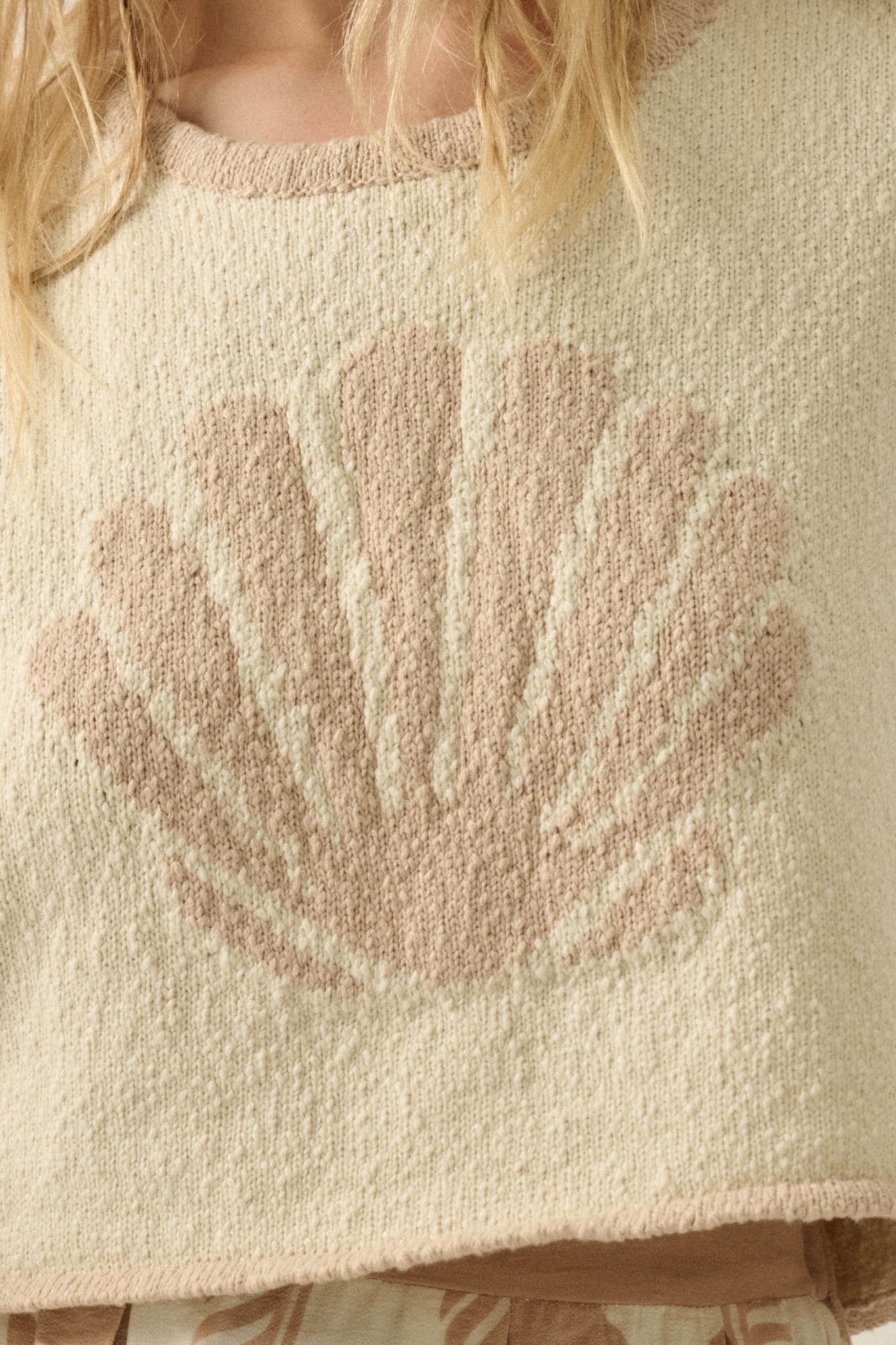 Shell Yeah Textured Jacquard-Knit Sweater Tank Top