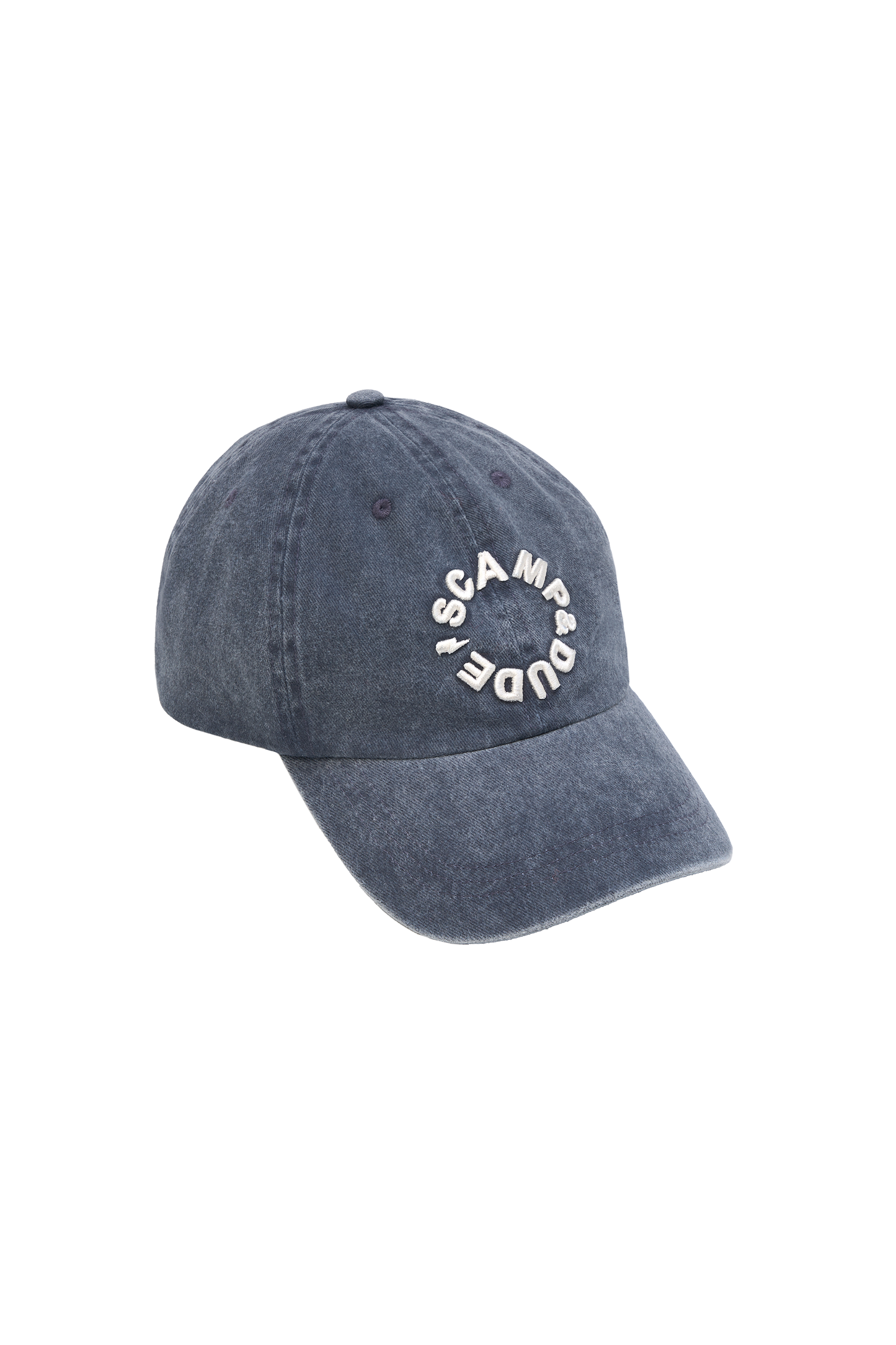 Washed Blue Graphic Logo Cap