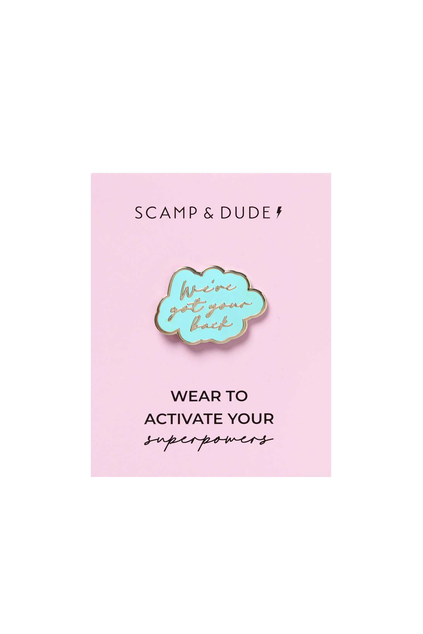 Blue We've Got Your Back Pin Badge