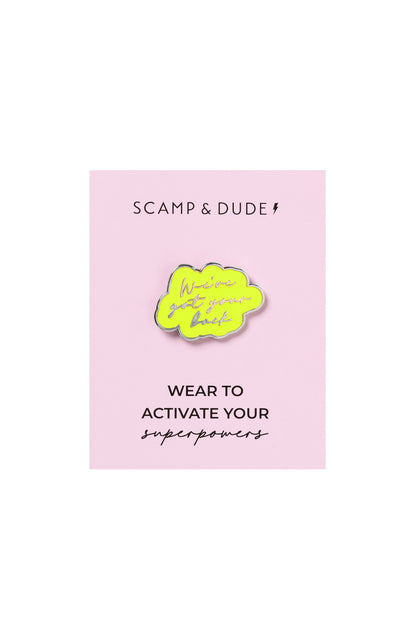 Yellow We've Got Your Back Pin Badge