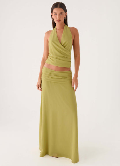 Willowmena Wrap Top - Lime
