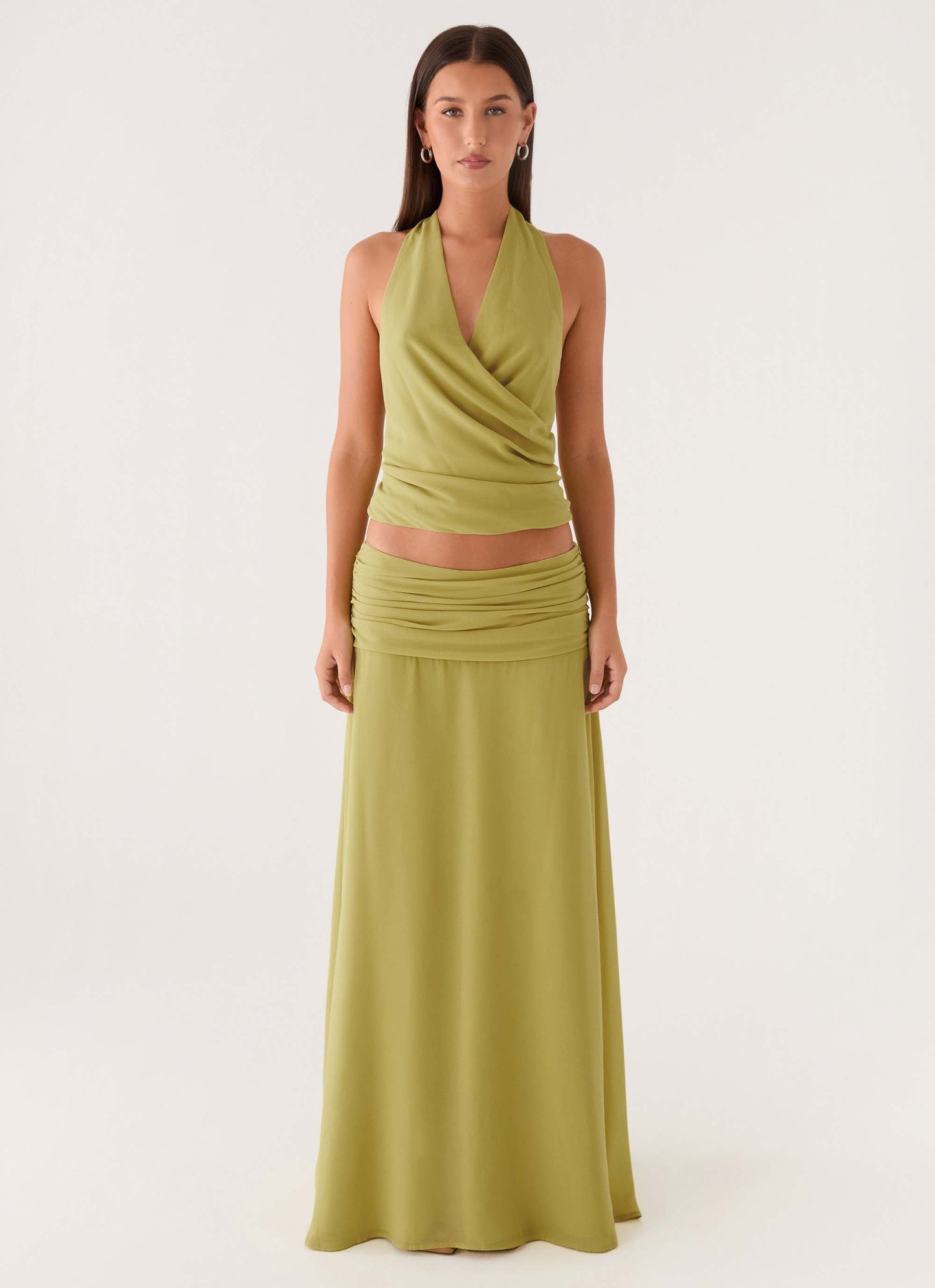 Willowmena Wrap Top - Lime